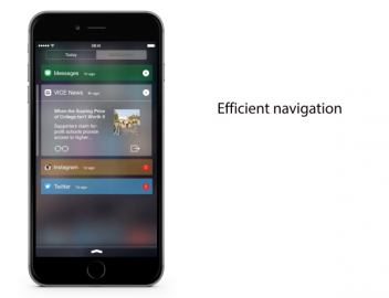 Concept Berichtencentrum iOS 9