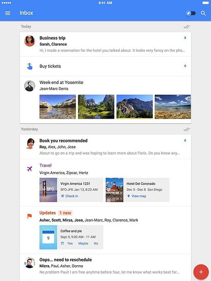 Google Inbox iPad