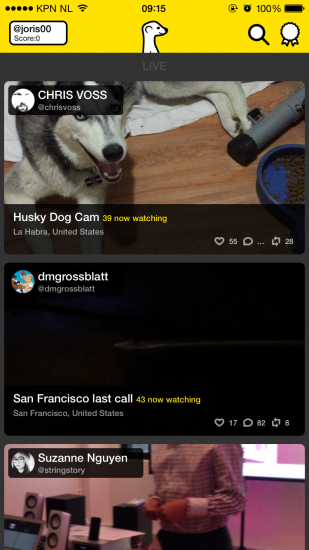 Meerkat app screenshot