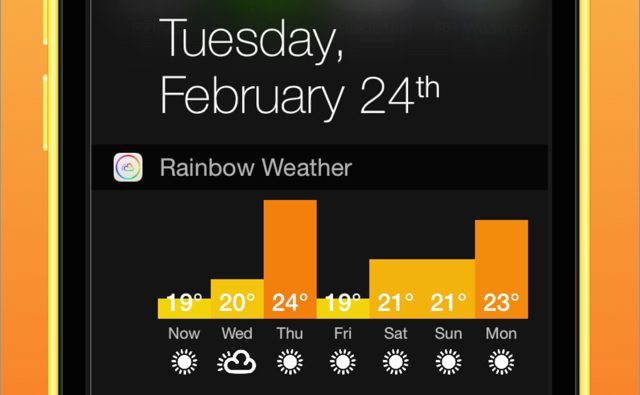 Rainbow Weather Widget