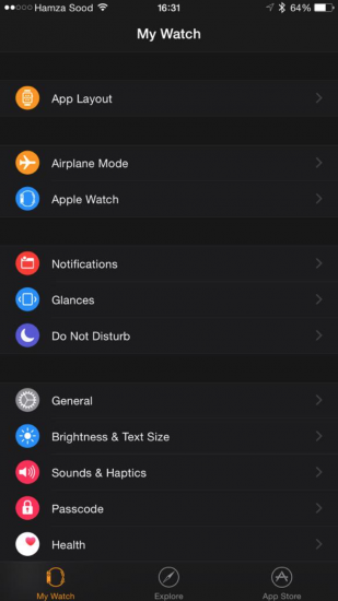 Apple Watch app iOS 8.2 2