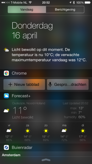 Chrome-vandaag-widget