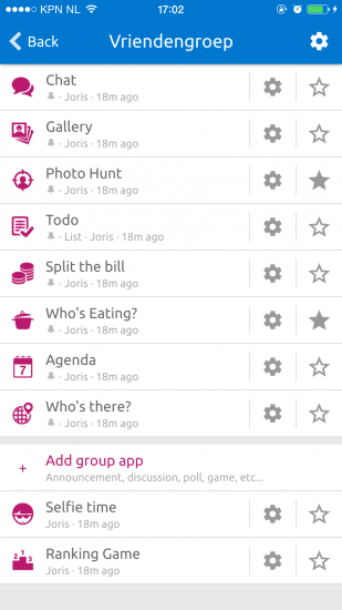 Happening app screenshot