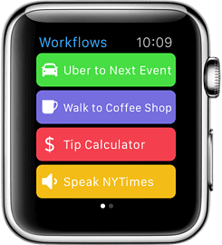 Workflow Apple Watch