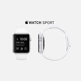 Apple Watch Sport aluminium/wit