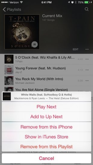 iOS 8.4 Muziek app