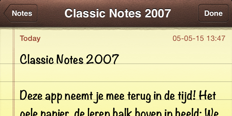Classic Notes 2007 screenshot featured