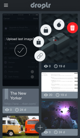 Droplr 4.0 screenshot