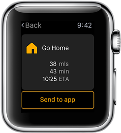 Navigon Apple Watch screenshot