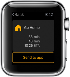 Navigon Apple Watch screenshot