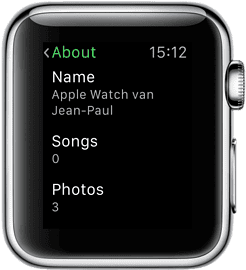 Apple Watch: infoscherm
