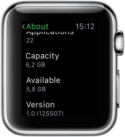 Apple Watch: infoscherm