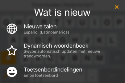 Swype slim woordenboek