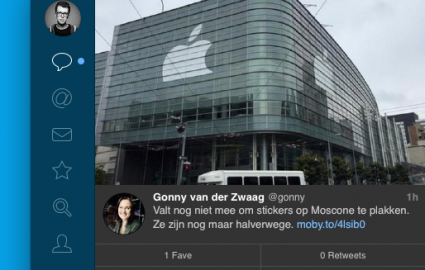 Tweetbot 2 Mac transparante zijbalk