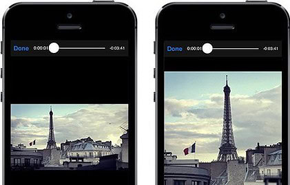 iOS 9 video zoomen