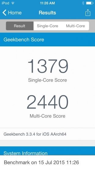 iPod touch benchmark 1