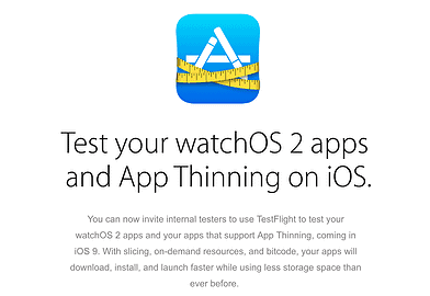 Testflight iOS 9 update