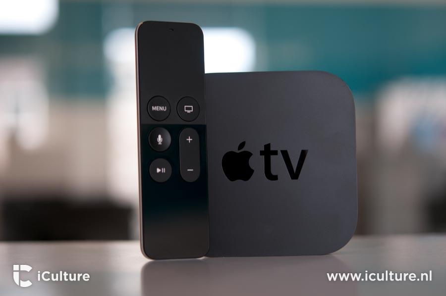 Apple TV 4 met blauwgroene achterkant