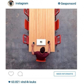 Een advertentie op Instagram.