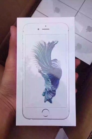 Verpakking iPhone 6s in zilver.