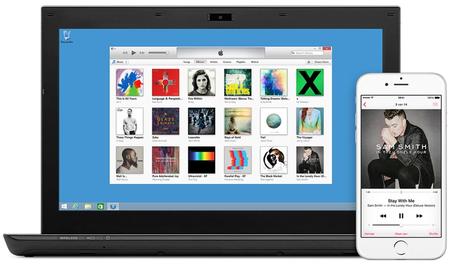 iTunes op een Windows-pc.