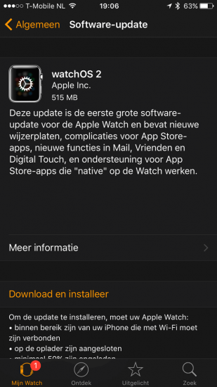 WatchOS 2 update