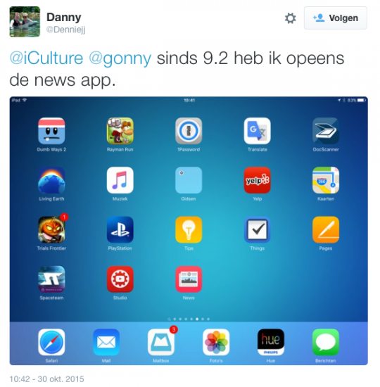 Apple  News in de beta van iOS 9.2.