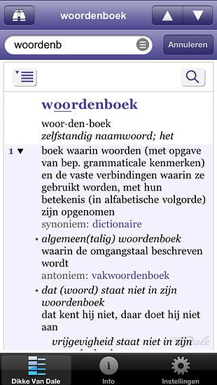 Dikke Van Dale-woordenboek.