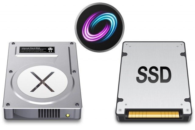 Fusion Drive: combinatie van harde schijf en SSD.