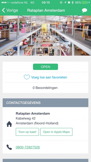 Bekijk informatie over kringloopwinkels in Kringloop App.