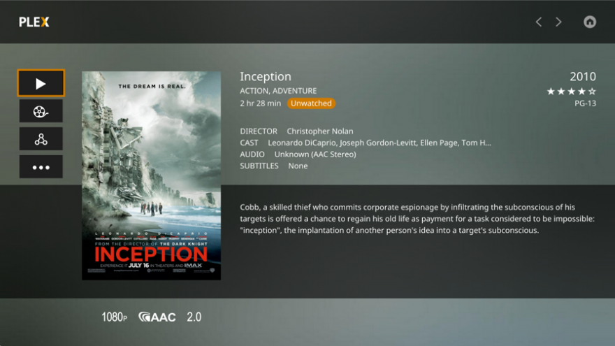 Plex Media Player voor je thuisbioscoop.