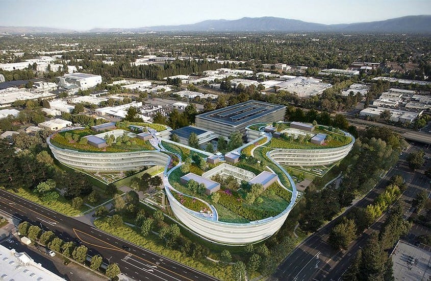 Nieuw kantoorcomplex in Sunnyvale, dat Apple wil huren.