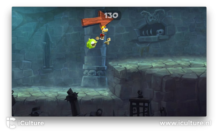 Rayman Adventures op de Apple TV.