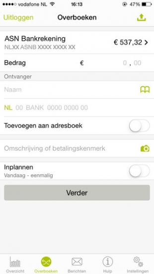 ASN Mobiel Bankieren.