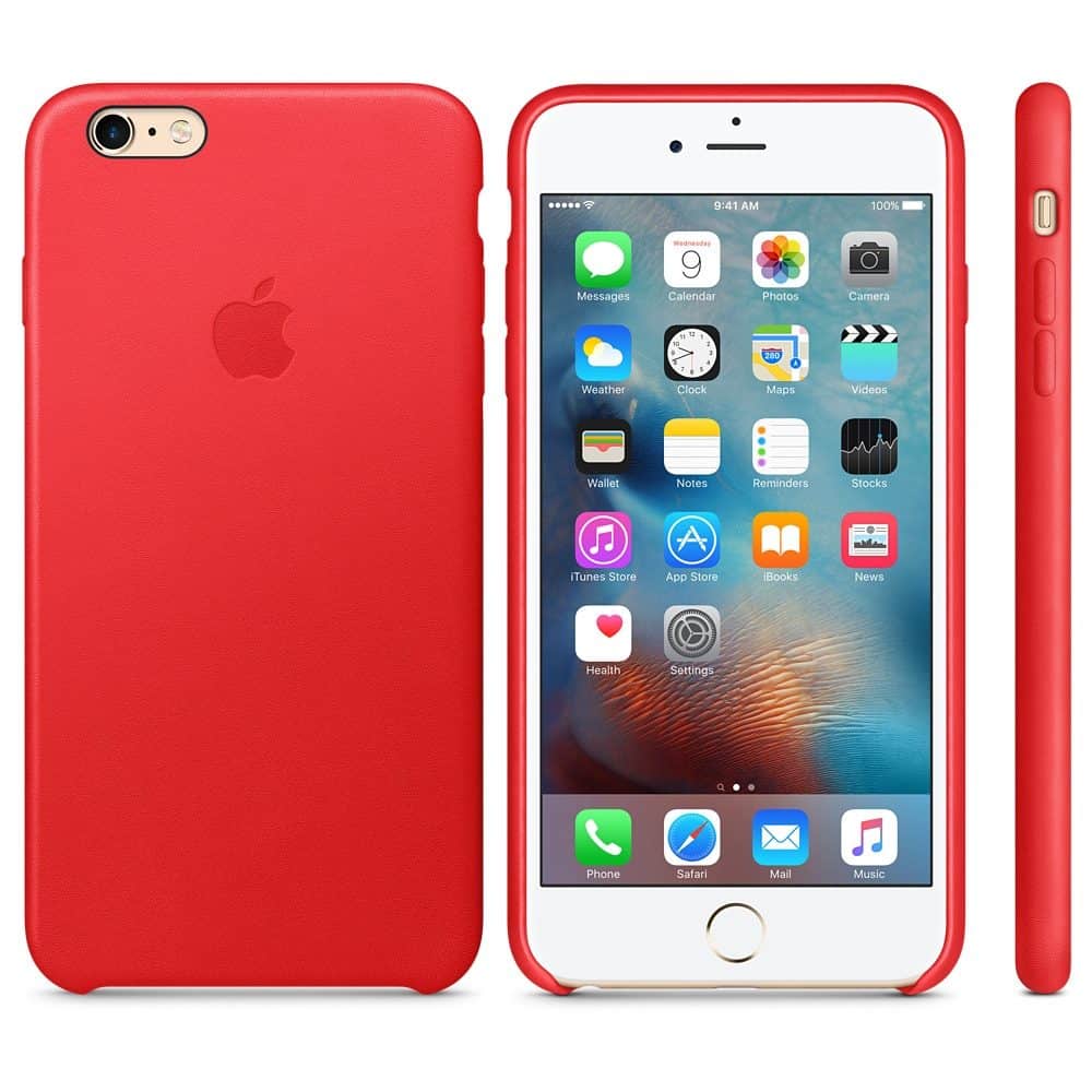 ontslaan maatschappij Hangen Leren Apple-hoesje voor iPhone 6s nu ook als (PRODUCT)RED