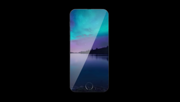 iPhone 7-concept zonder schermrand.