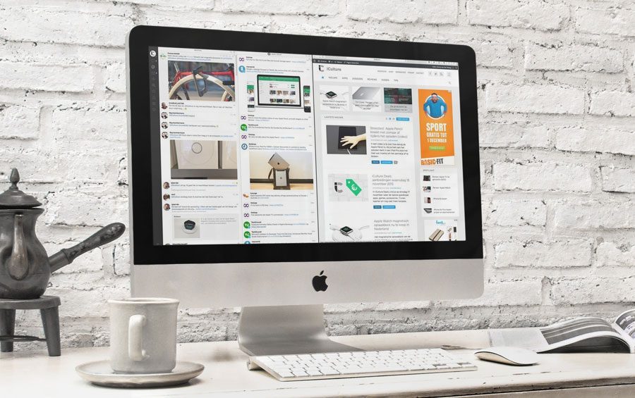 Tweetbot splitscreen op Mac