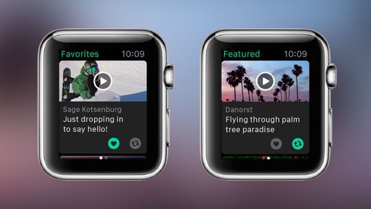 Vine op Apple Watch