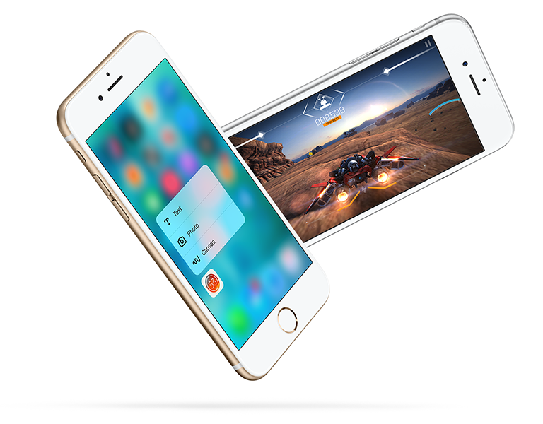 3D Touch op de iPhone 6s.