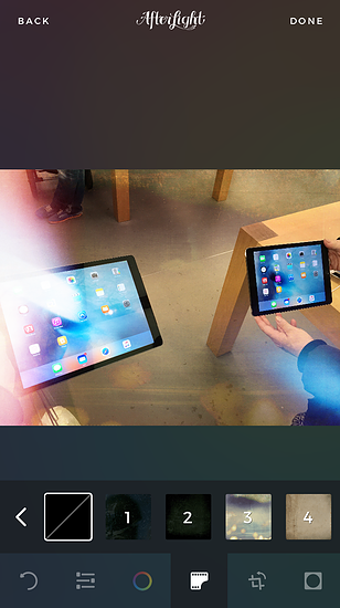Afterlight met iPads.