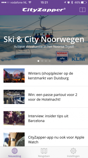 CityZapper heeft ook een nieuwsblog.