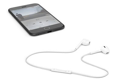 iPhone 7 concept met nieuwe AirPods.