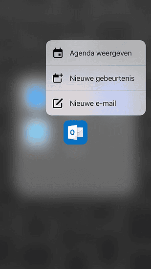 Microsoft Outlook heeft nu 3D Touch.