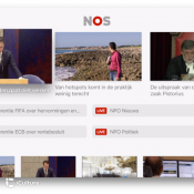 NOS-app op de Apple TV met video's.
