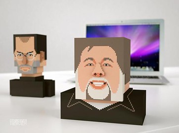 Steve Jobs en Steve Wozniak als 3D-print
