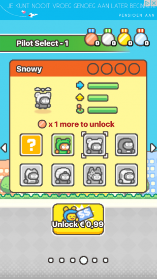 Swing Copters 2 met personages