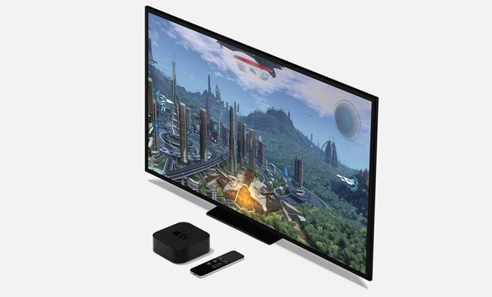 Apple TV 4 met televisiescherm