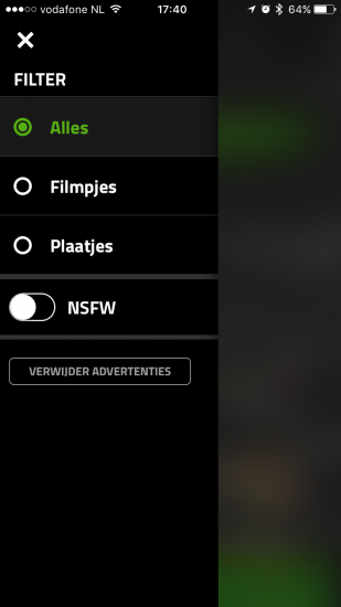 Filteren voor content in Dumpert.