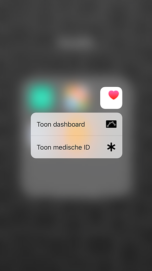 Gezondheid-app met 3D Touch in iOS 9.