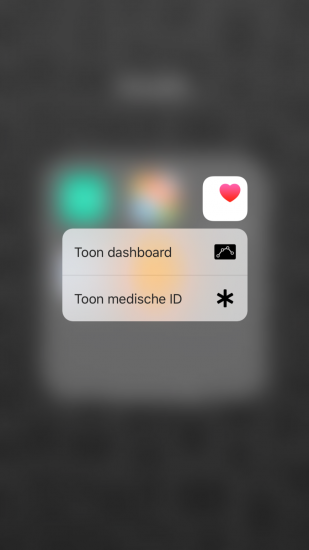 Gezondheid-app met 3D Touch in iOS 9.